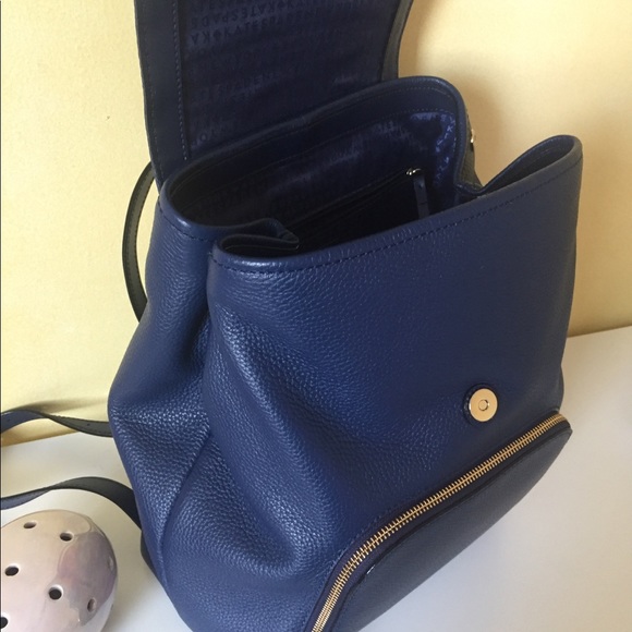 ⭐️SOLD⭐️ KATE SPADE ♠️ leather navy backpack - NWT - Picture 7 of 8